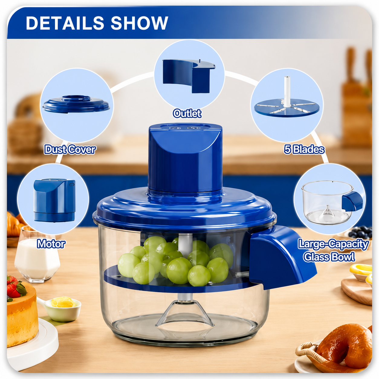 Automatic Electric Fruit & Vegetable Peeler – 5-Blade USB Rechargeable Food Chopper