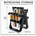 18-Jar Rotating Spice Rack – 360° Kitchen Organizer