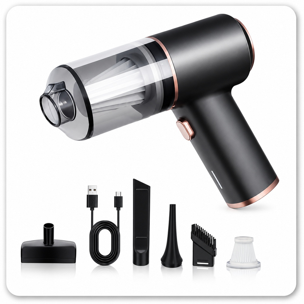 Wireless Car Vacuum Cleaner with LED Light